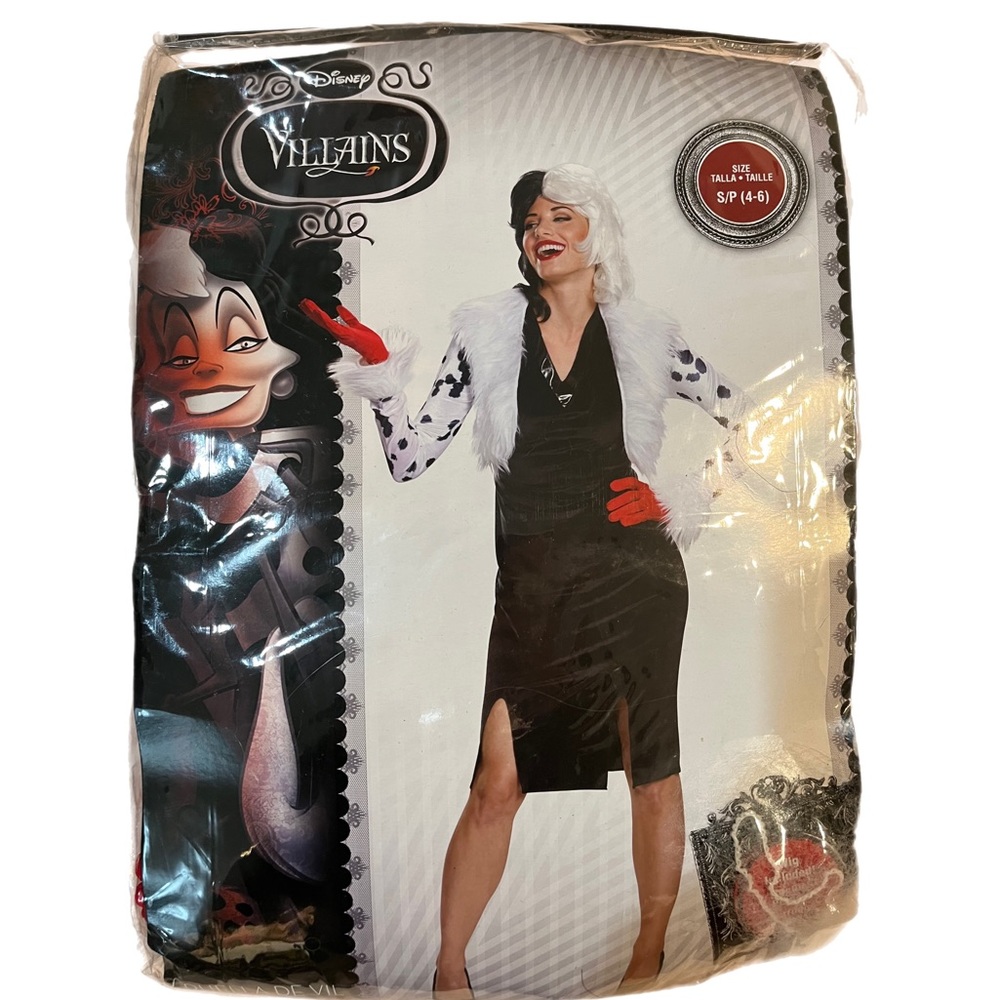 Cruella De Vil Inspired Costume, Size Women’s Small 4/6